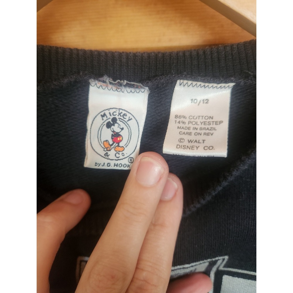 Vintage Authentic Mickey‎ & Co By J.G. Hook Disney Pullover Sweater 10/12 Black - Picture 3 of 3